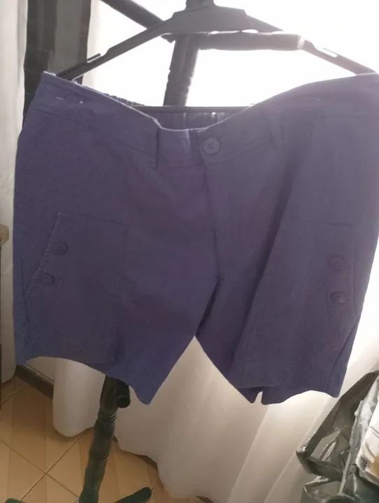 Shorts unissex Azul
