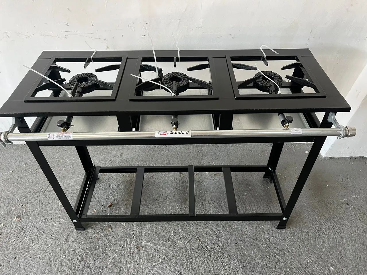 Fogão industrial 3 bocas alta pressão novo