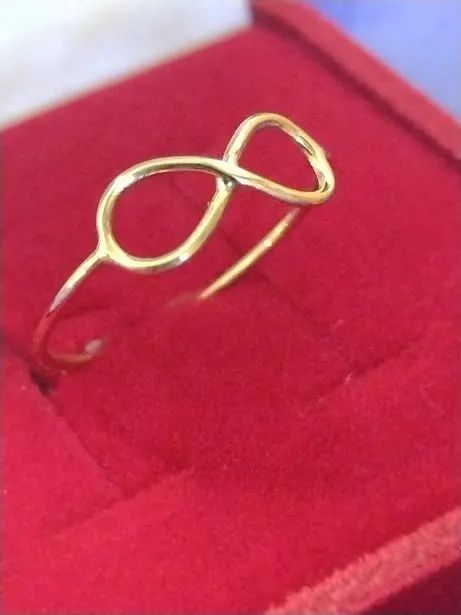 Anel Infinito Ouro 18 Kilates 1 Grama Aro 1 mm                           - Foto 3