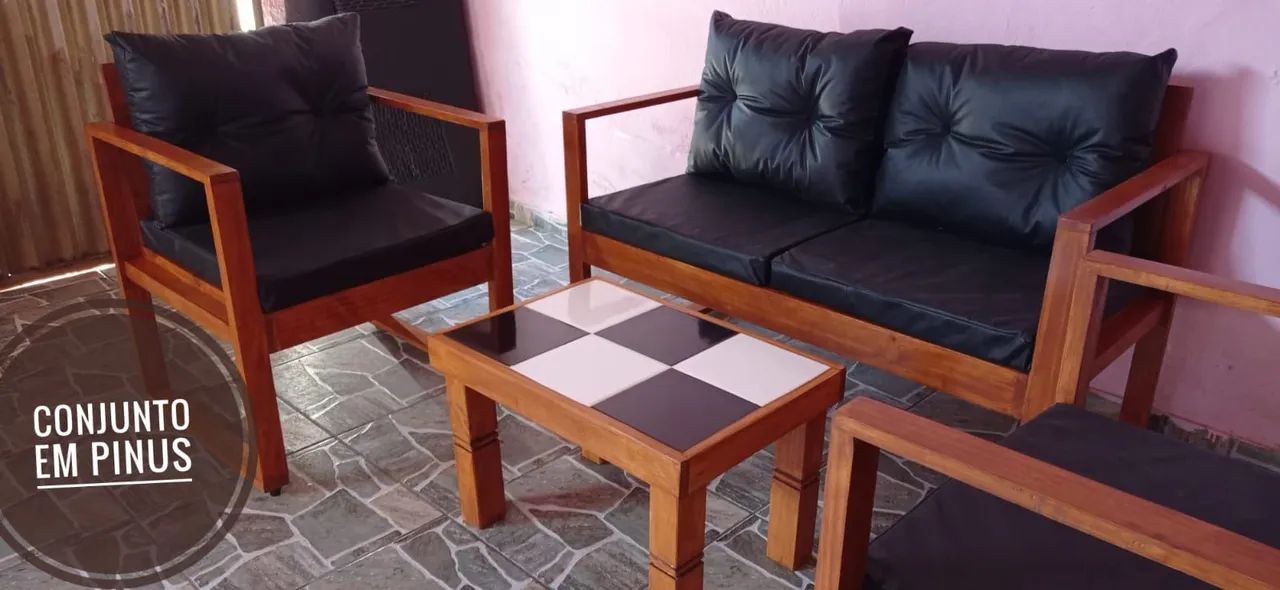 Conjunto rústicos em madeira de pinus  - Foto 4