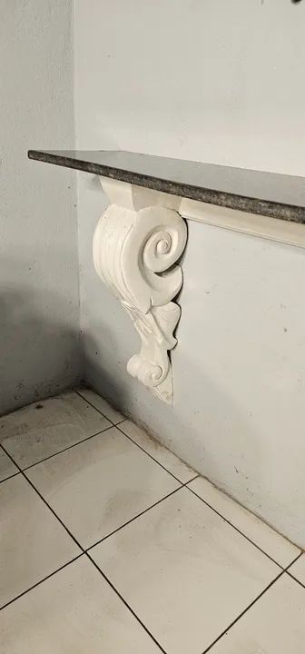 Moveis, aparador suspenso de madeira e mármore,  antiguidades  - Foto 4