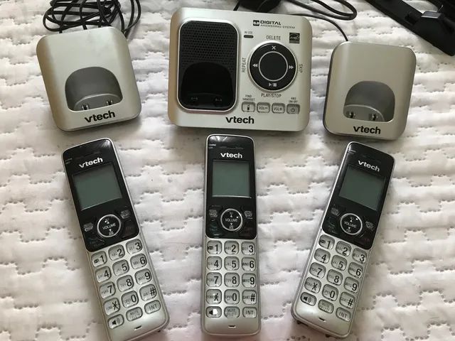 telefone sem fio handset cordless vtech cs6629-3 - Foto 3