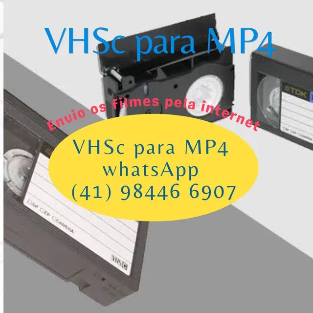 Convers O De Fita Vhsc Vhs Compacta Mini Vhs Para Arquivo Digital Mp