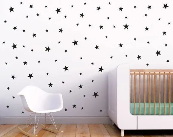 Adesivos de parede Estrelinhas Coloridas Decoração Personalizados para Quarto de bebê  - Foto 2