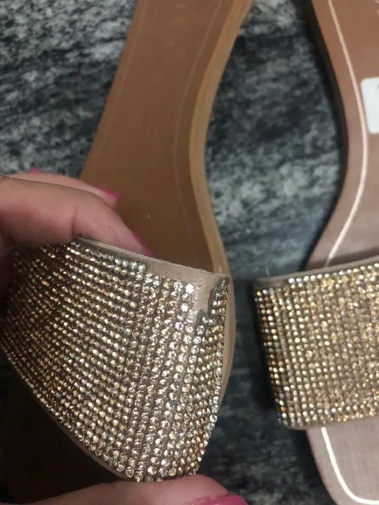 Rasteirinha de strass (numero 34/35) - Foto 3
