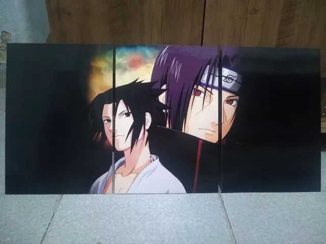 Quadro Mosaico Sasuke e Itachi