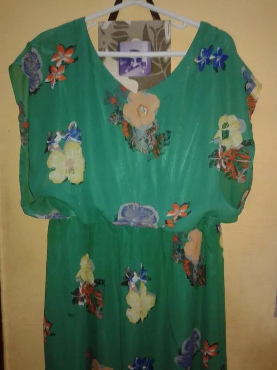 Desapego vestido Verde Estampado - Foto 3