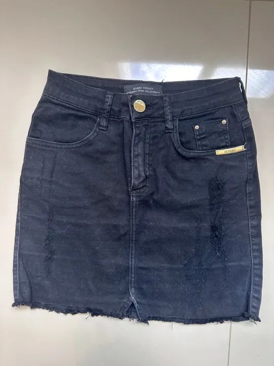 Saia jeans preta - TAM 36 - Foto 2