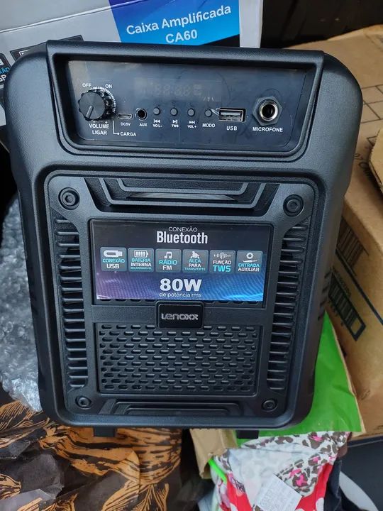 Caixa de som portátil Lenoxx 80w - Foto 2