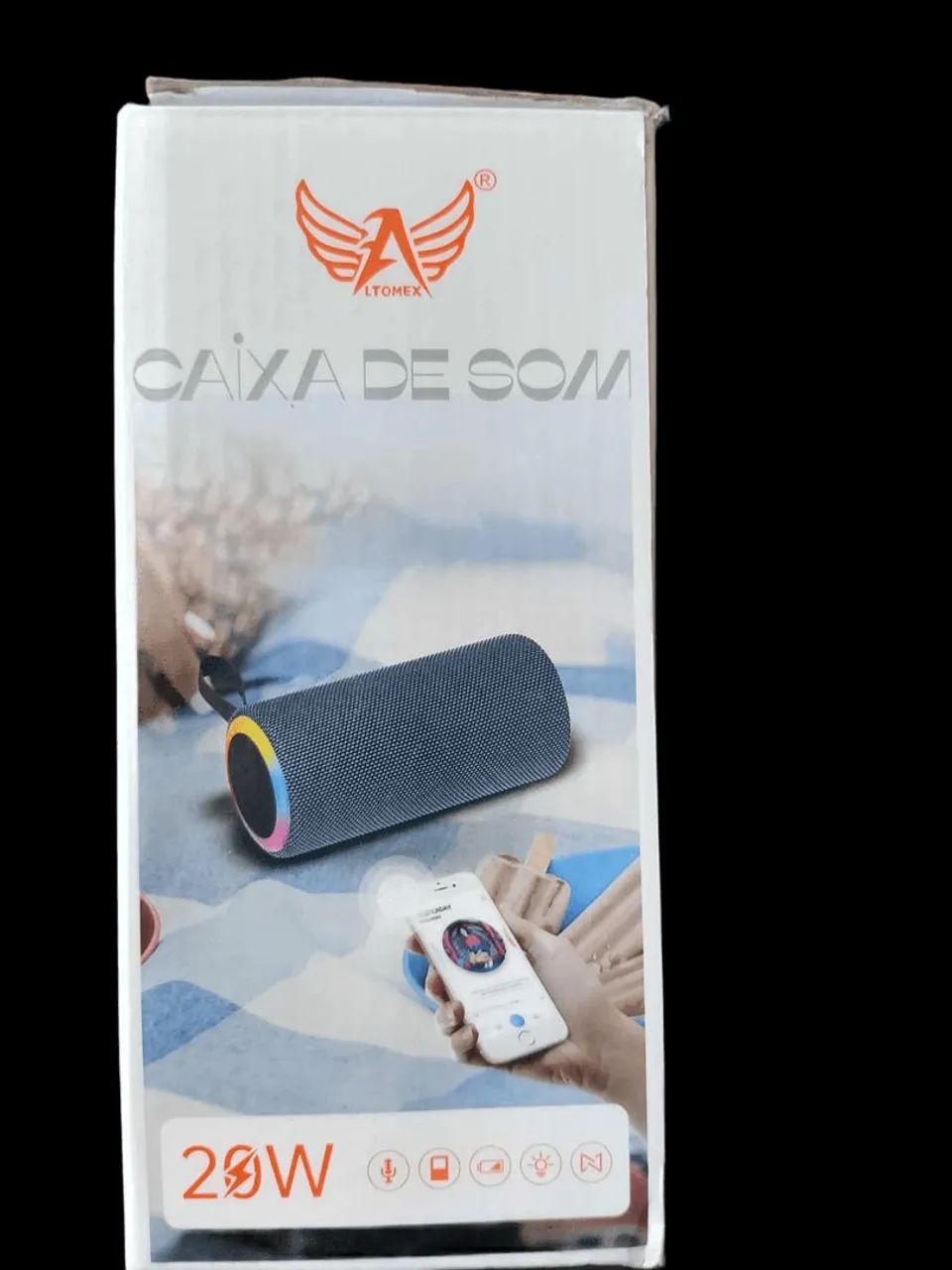 Caixa de som Bluetooth 1.500 mah de bateria  - Foto 4