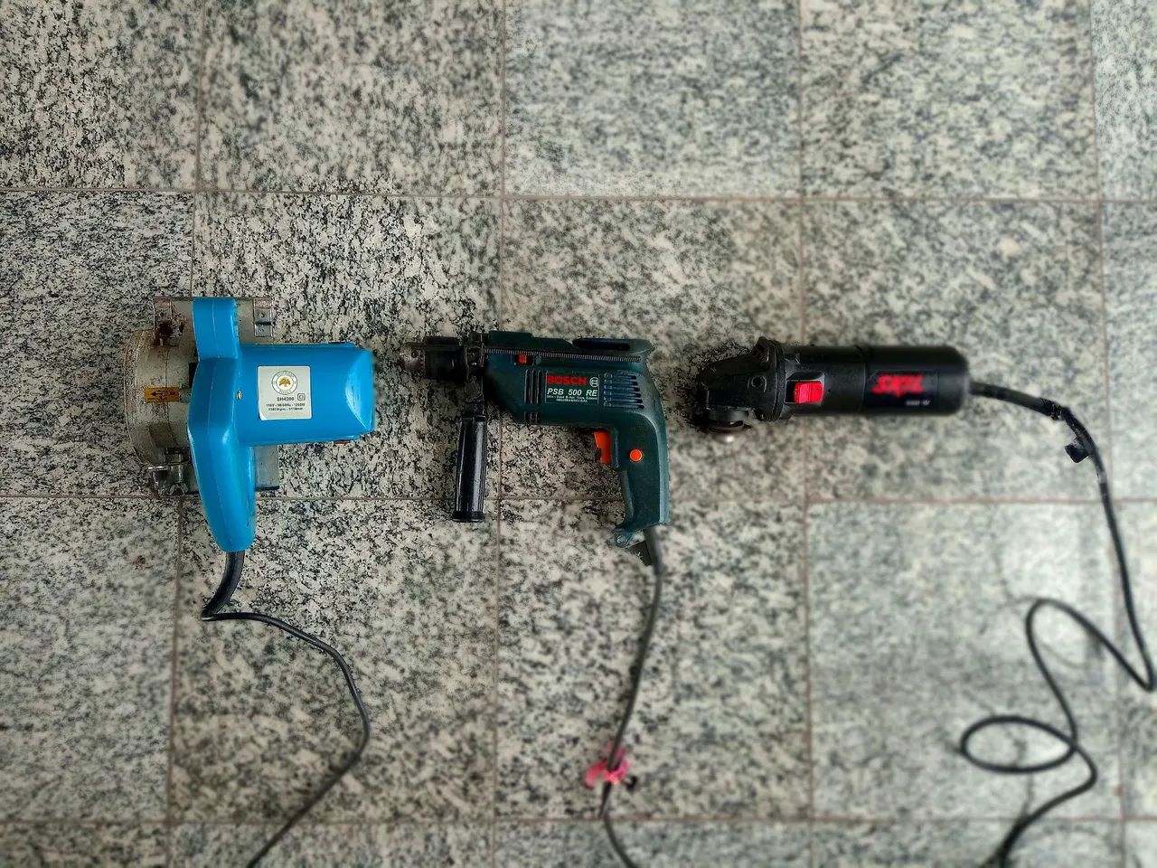 Kit promocional ferramentas exclusivas Serra Mármore furadeira alto impacto e lixadeira - Foto 5