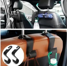 Par de Ganchos Duplos Automotivos para Pendurar Sacolas e Bolsas _ AU38 - Foto 3