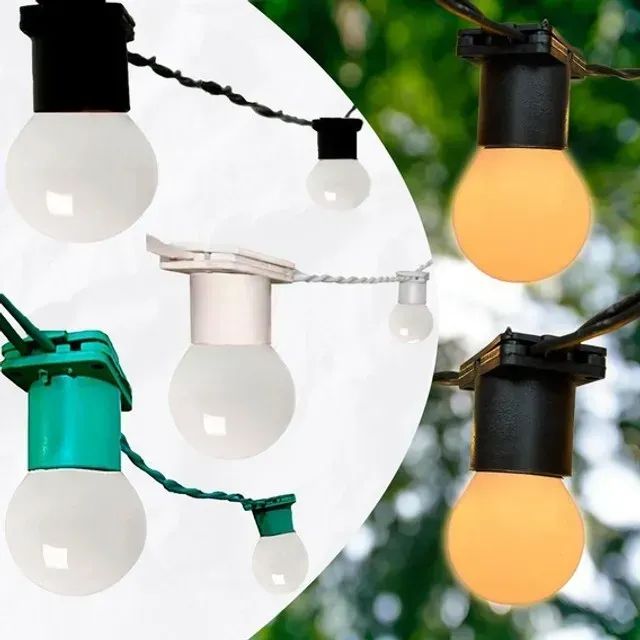 Varal De Lâmpadas Iluminação Festa Casamento Natal 20mt 40 lâmpadas 1 Cada 50cm - Foto 2