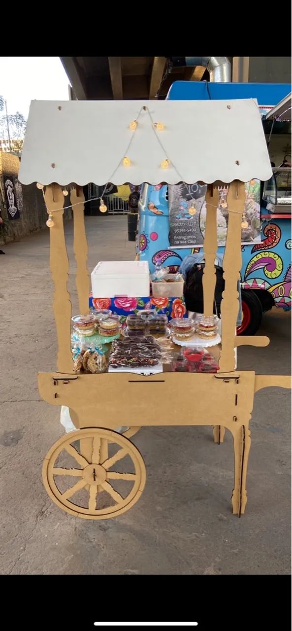 Carrinho de doces em MDF  - Foto 3