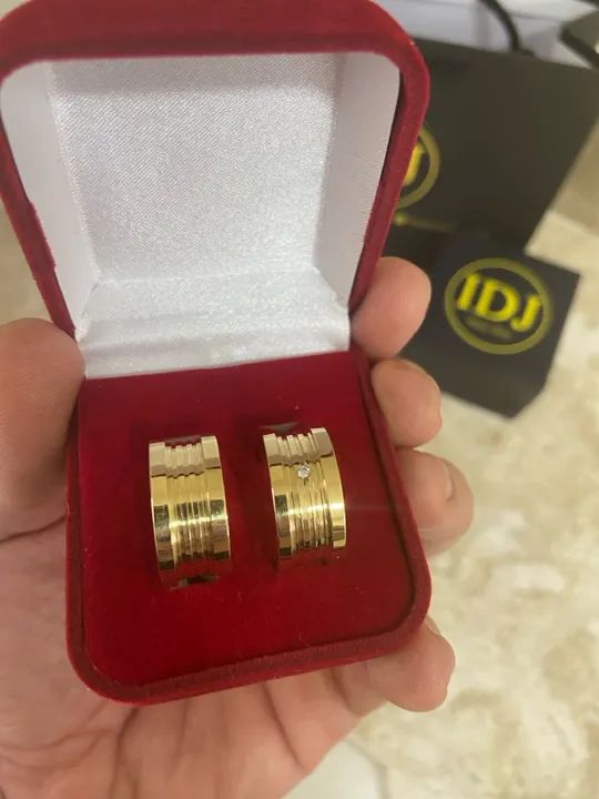 Par Alianças Bvlgari Moeda Antiga Pronta Entrega