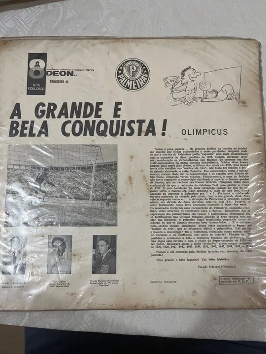 Disco de Vinil Palmeiras Super Campeão de 1959 - Foto 2