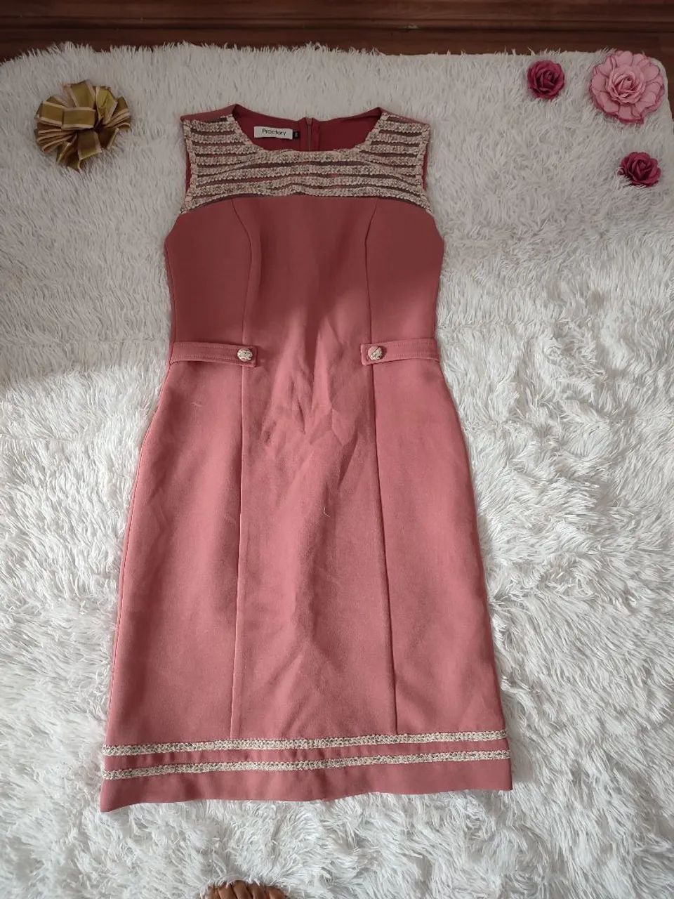 Vestido midi rosa - Foto 3