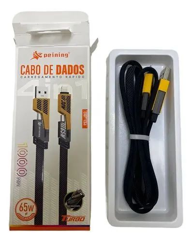 Cabo Usb-c E Usb Com Saída Usb-c E Lighting - Pei-j80 Preto
