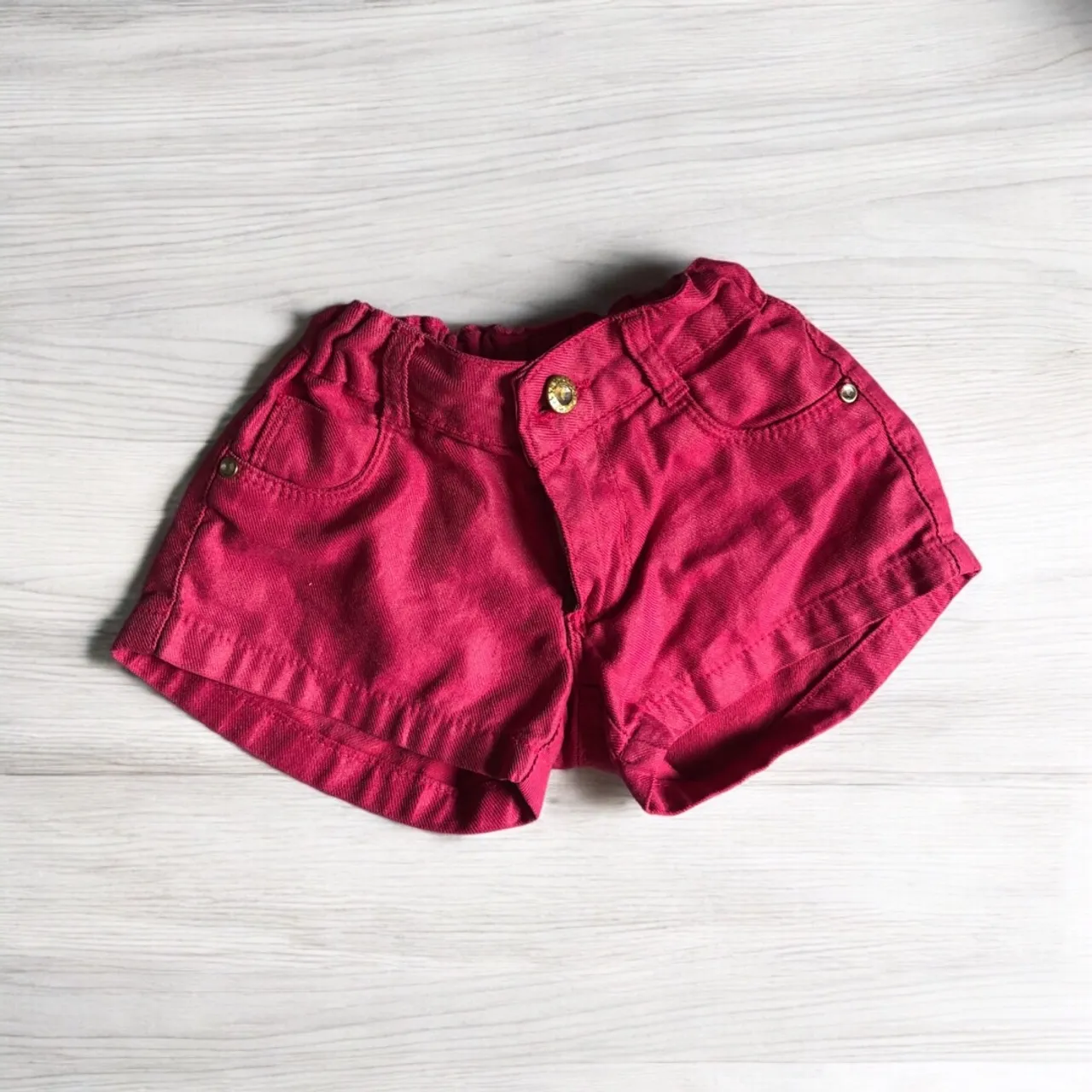 Short jeans infantil menina veste 1/2 anos