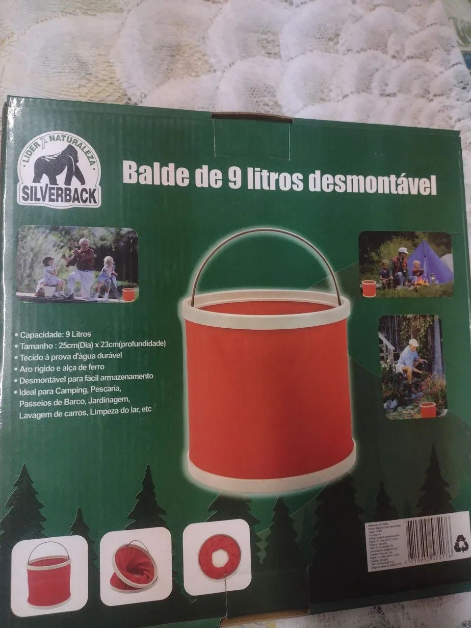 Balde Desmontável 9 Litros - Camping, Pesca, Limpeza - Foto 6