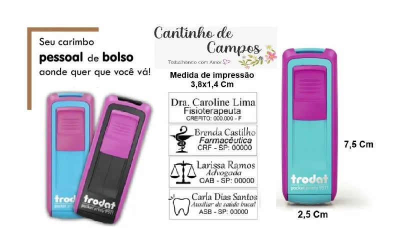 Carimbo Pocket Completo - Foto 2