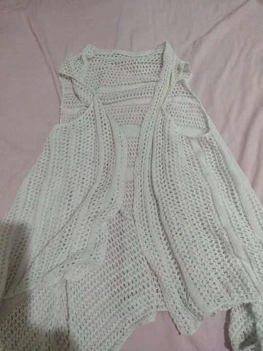 Cardigan Crochê Branco