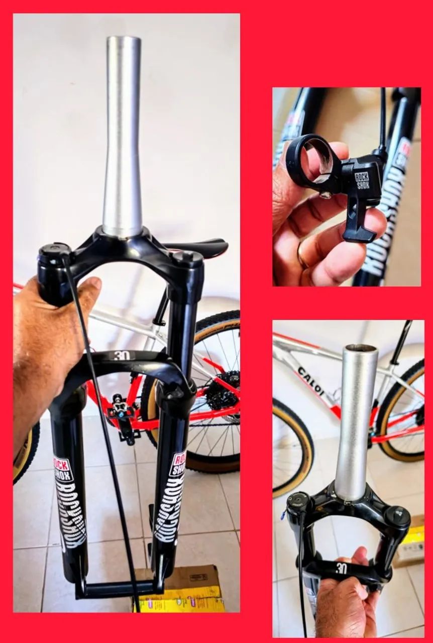 Suspensão RockShox 30 silver tk 29' + Abraçadeira Shimano Pro  - Foto 3