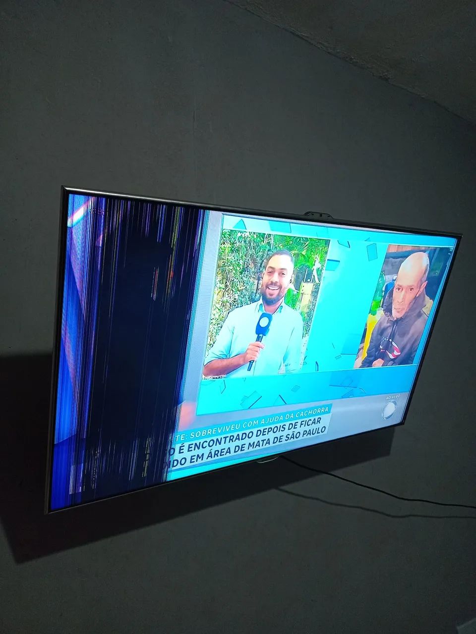 Tv samsung 46 smart 3d led listras é som chiando  (aceito trocas)