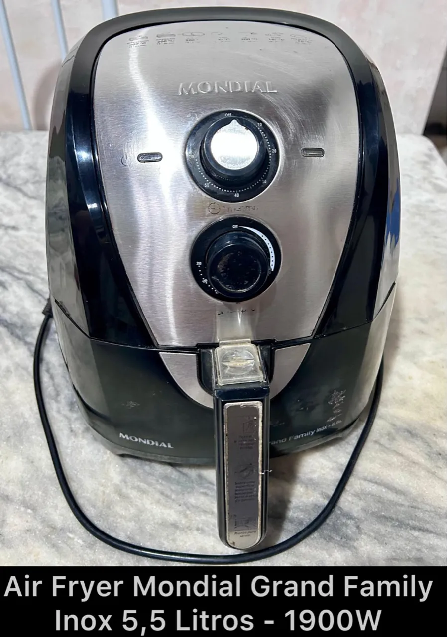 Air Fryer Mondial Grand Family Inox 5,5 Litros - 1900W
