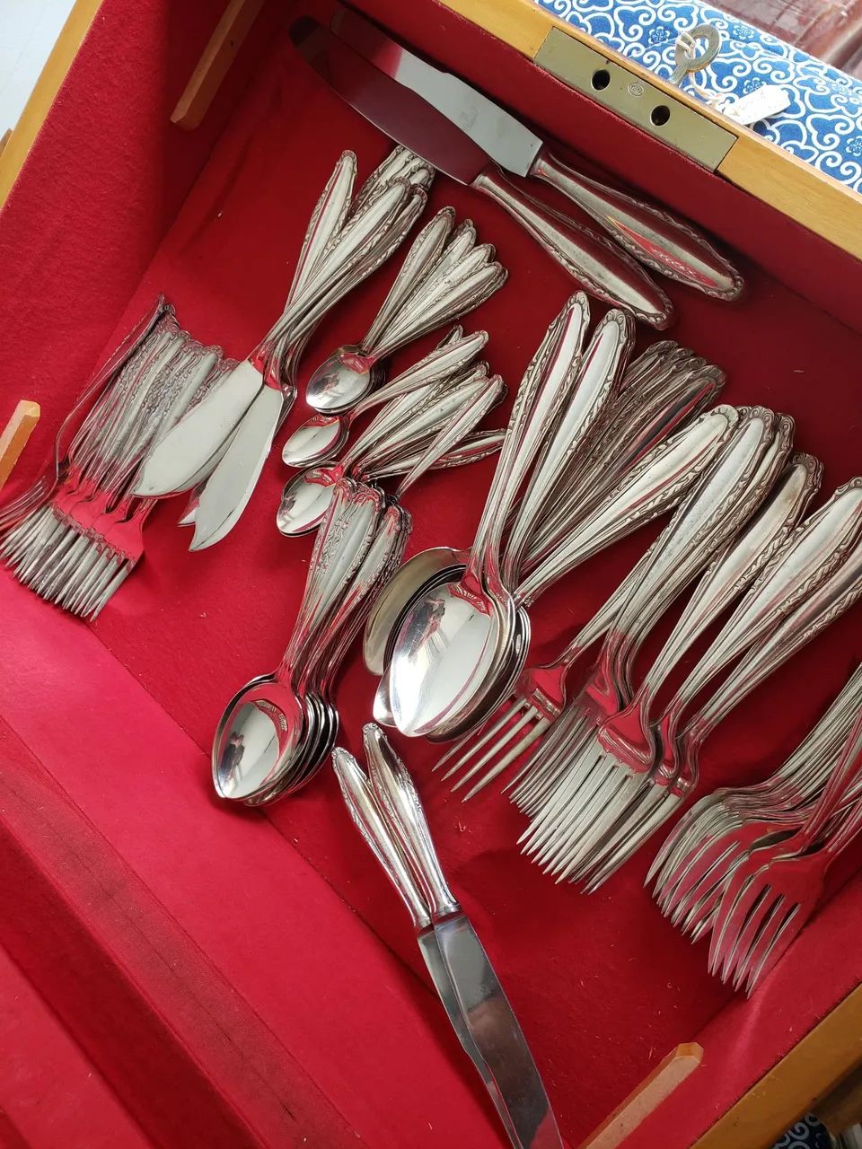 Faqueiro Antigo prata Rádio  - Foto 5