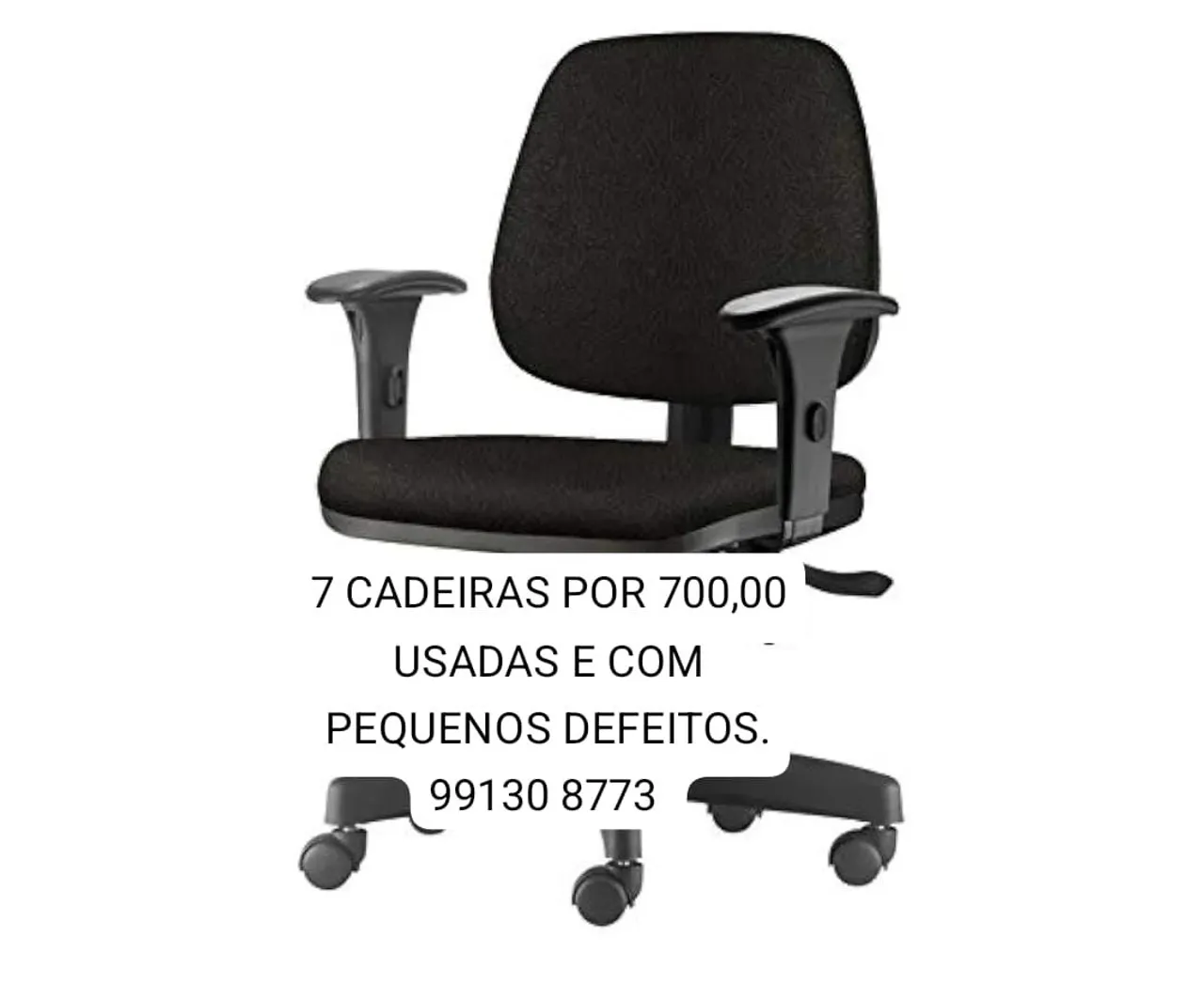 Conjunto de 7 cadeiras de escritório usadas - preço Imperdível!