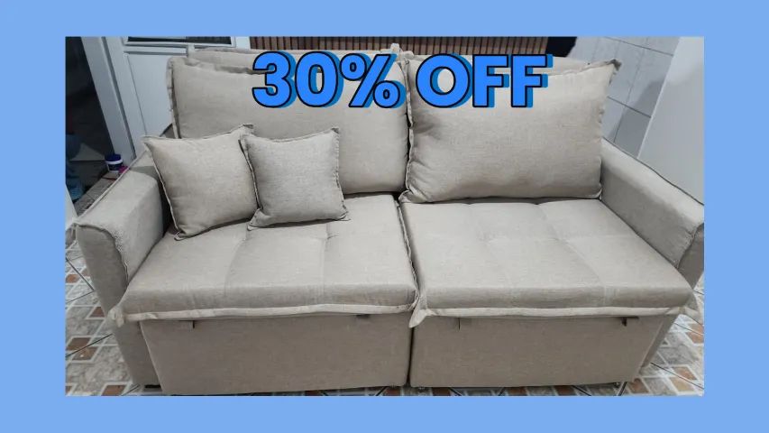 Sofa Onix Sem Caixa Cinza No Suede