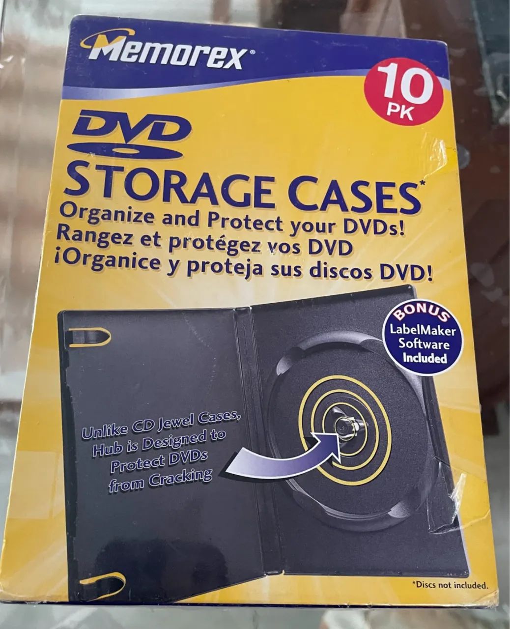 Kit com 10 capas para guardar cd's e dvd's. 