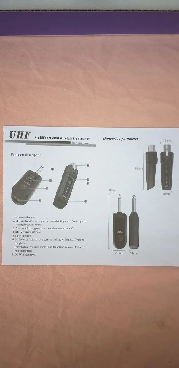 TRANSMISSOR SEM FIO PARA MICROFONE (novo) - Foto 2
