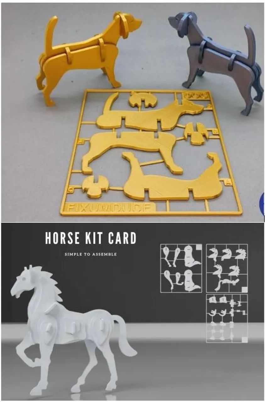 Kit para montar, dinossauro, cachorro, cavalo - Foto 2