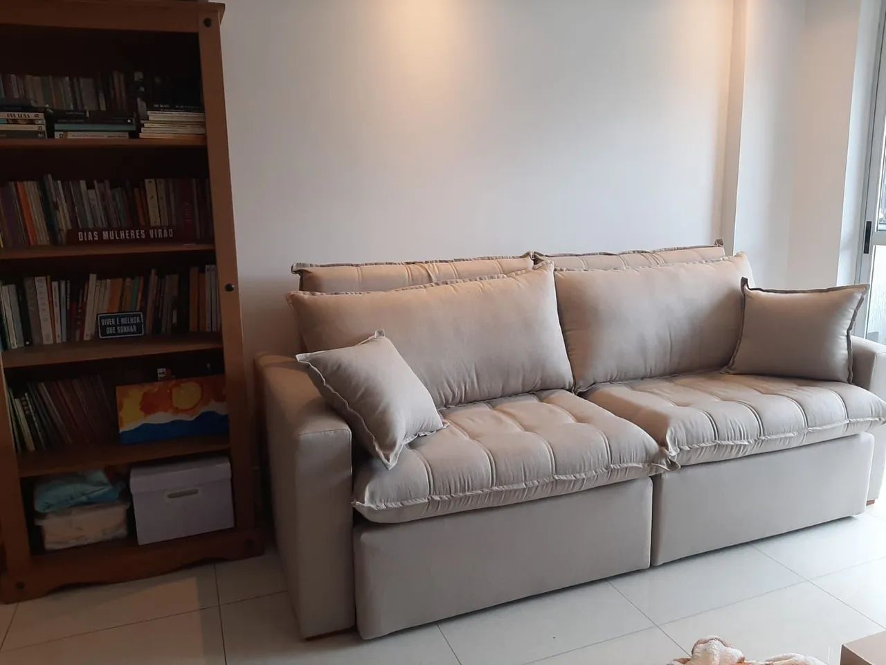 Sofá em linho real super confortável e elegante 