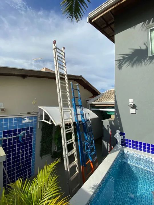 Conjunto 3 escadas em alumínio - Usadas