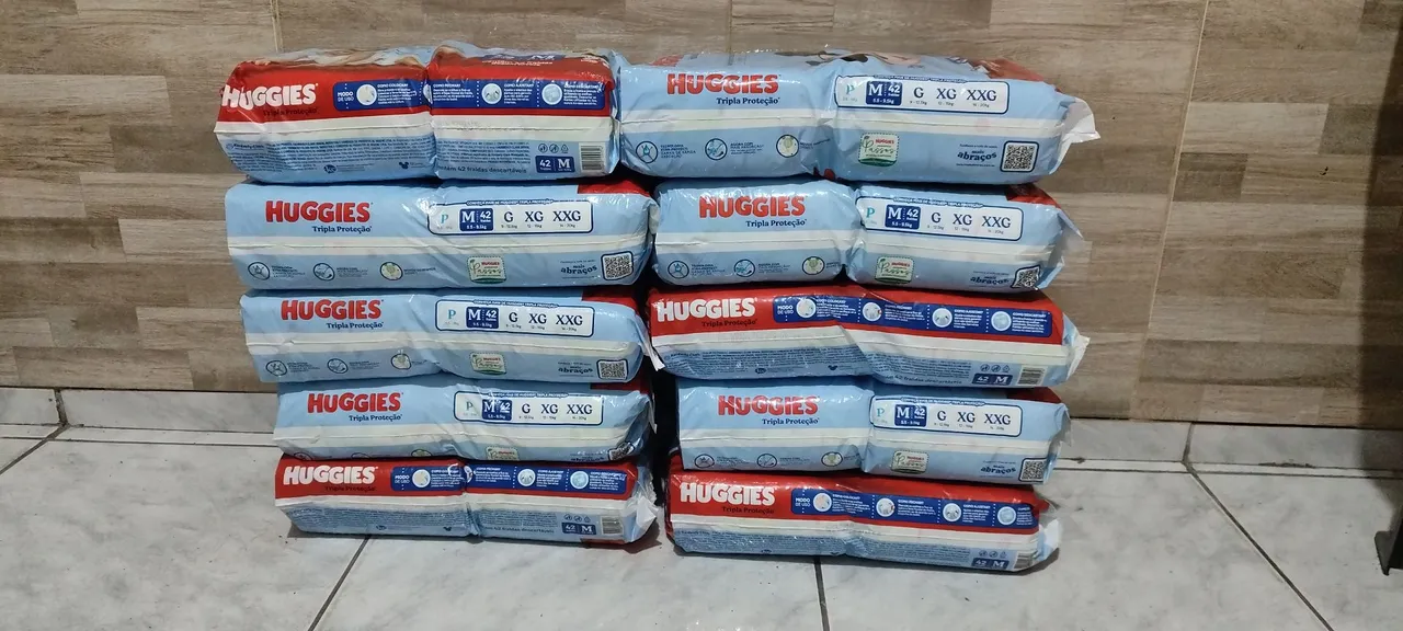 Fraldas Huggies Tripla Proteção Tam M - unid. Da fralda 1 real.
