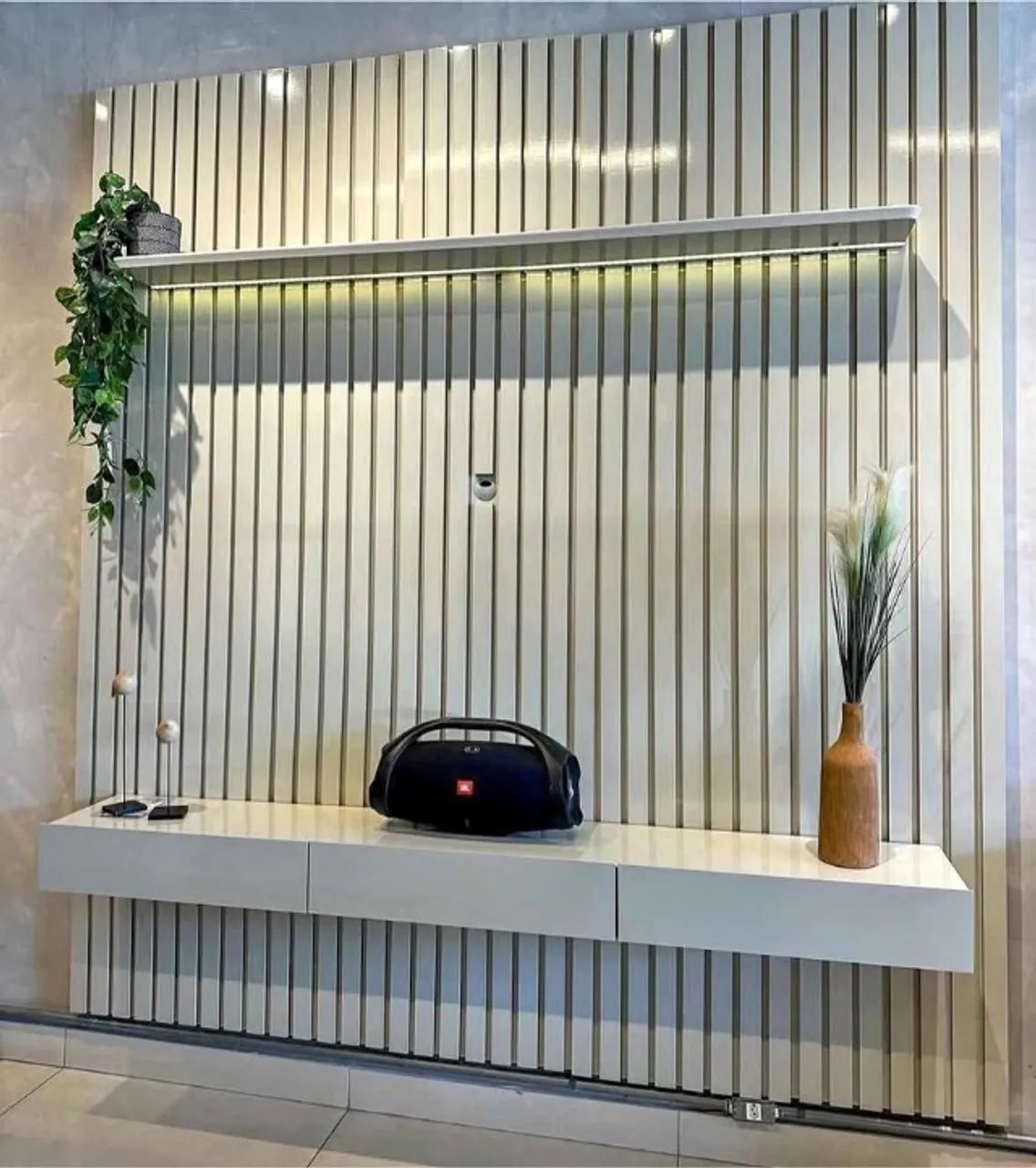 Painel Home com ripado e rack suspensa - Entrega e montagem GRATIS - Foto 2
