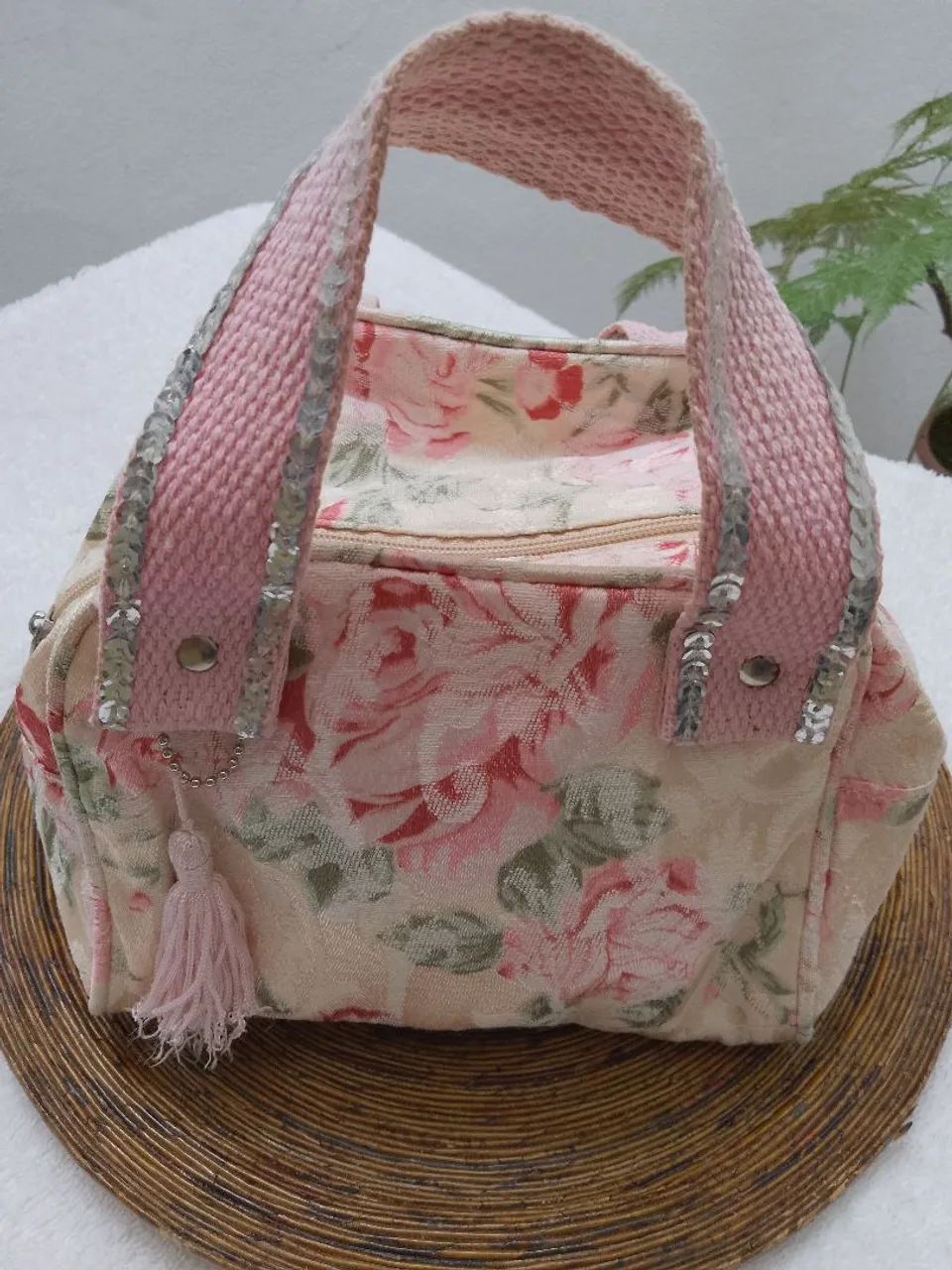 Bolsa de mão floral rosa Dona Doida!!! - Foto 3