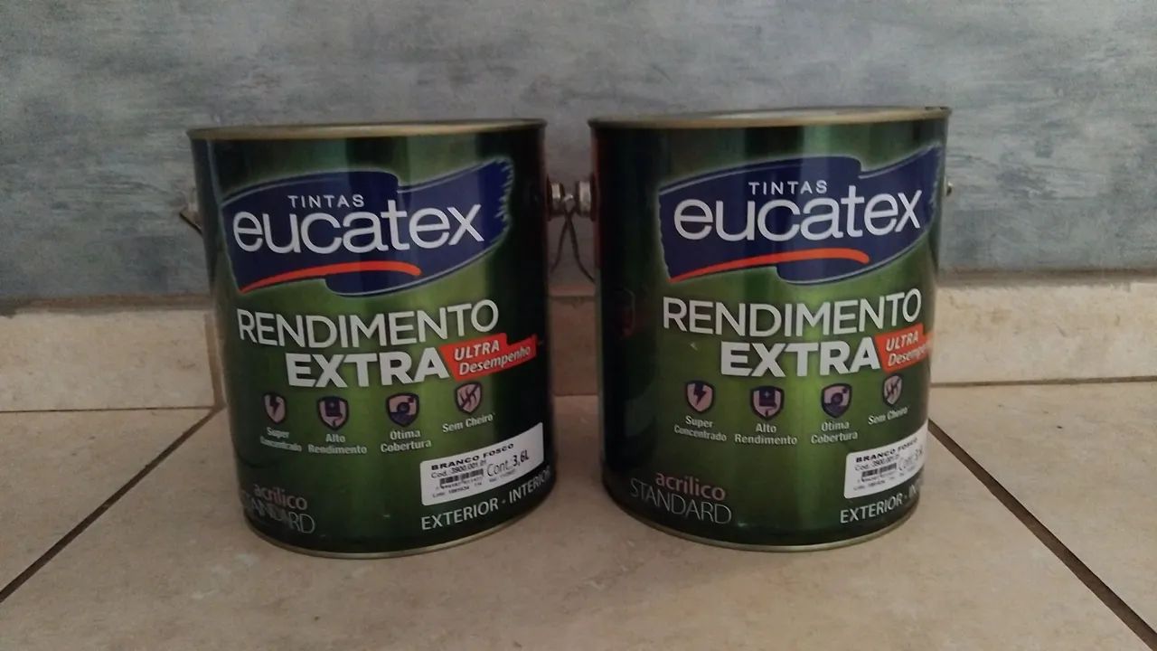 Tinta Eucatex Rendimento Extra 3,6L Branco Fosco