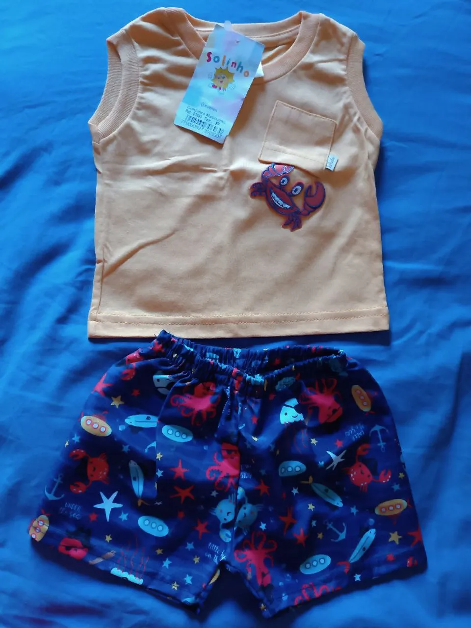 Conjunto Infantil Solinho - Tema Fundo do Mar