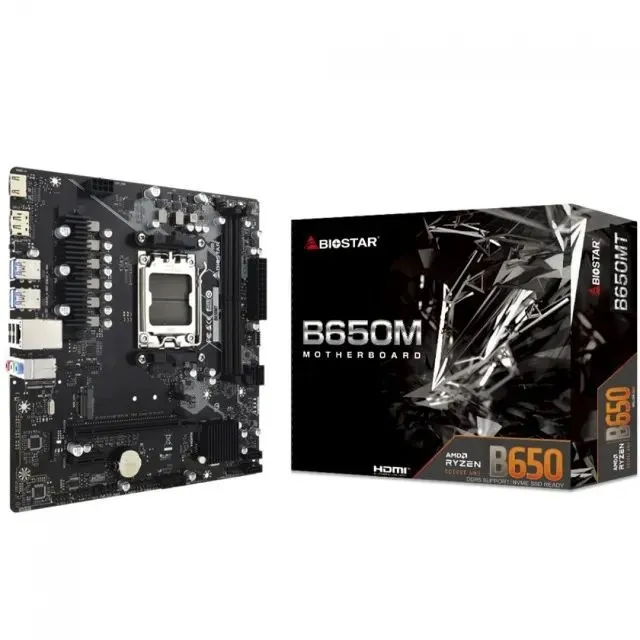 Nova Placa Mãe Biostar B650MT Chipset B650 AMD AM5 mATX DDR5
