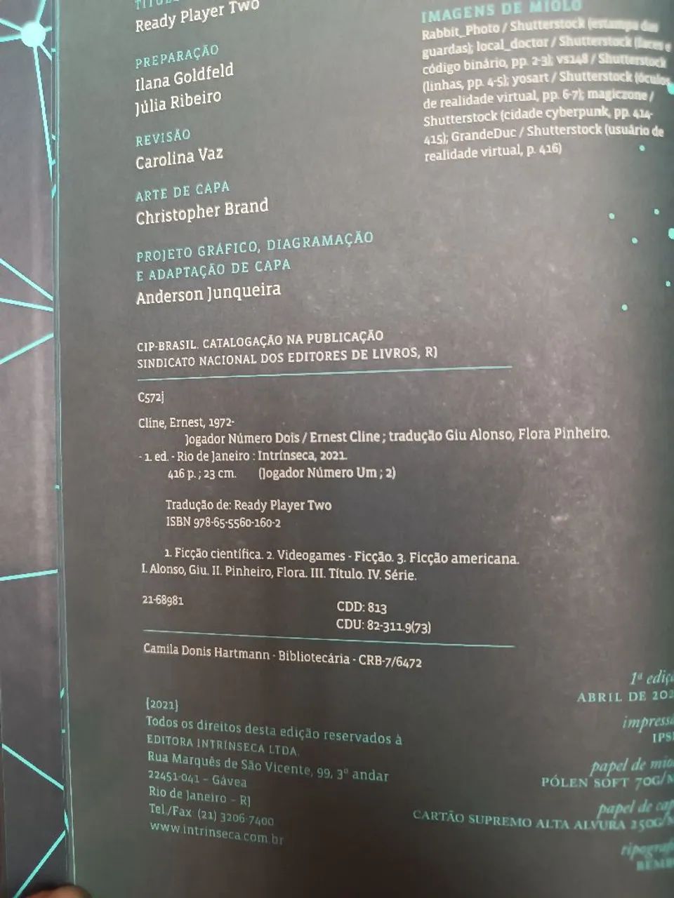 Livro Jogador Número Dois - Ernest Cline - Foto 5