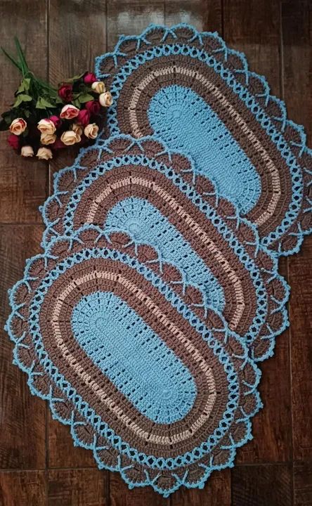 PASSADEIRA E TAPETES  - CROCHÊ - 100% ARTESANAL