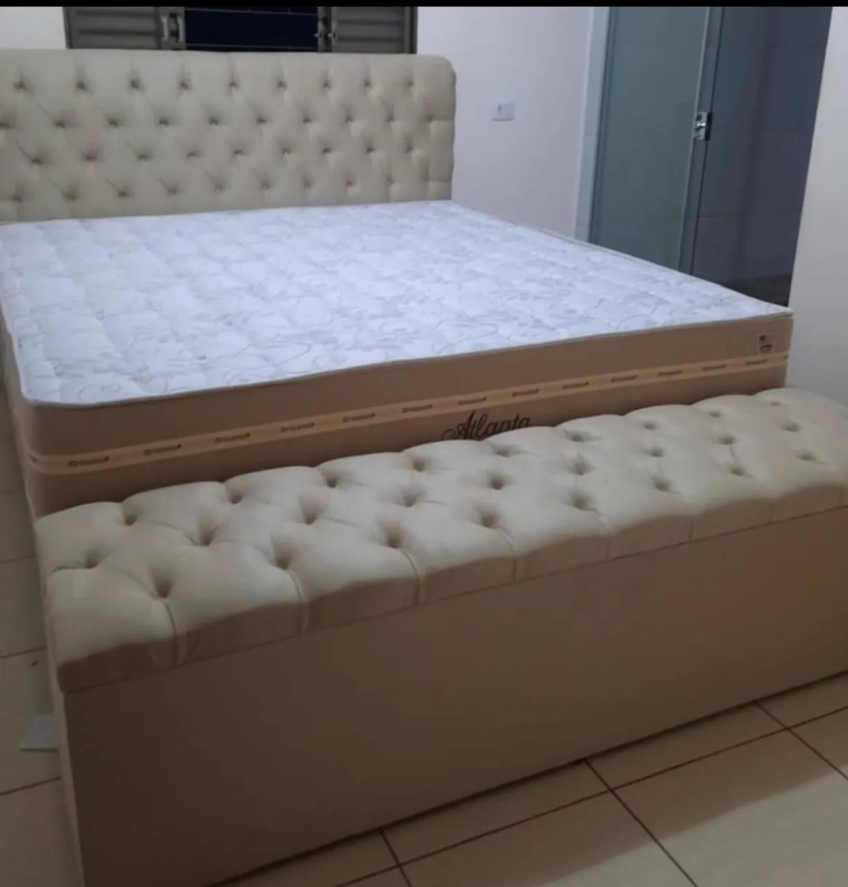 Cama super king com baú recamier super king 
