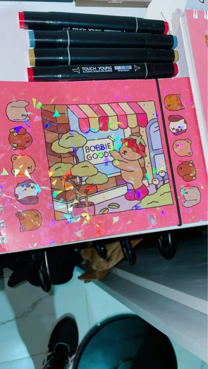 Planner Bobbie Goods com Marcadores Touch Young