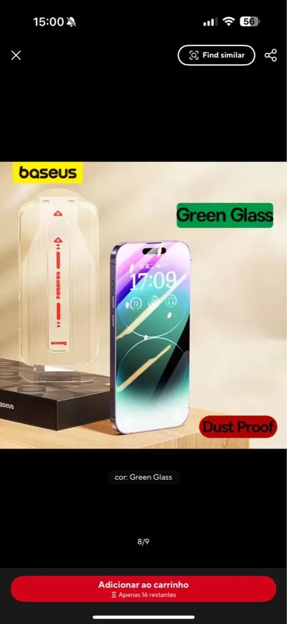 Película de Vidro Temperado Baseus iPhone Pro Max - Foto 2