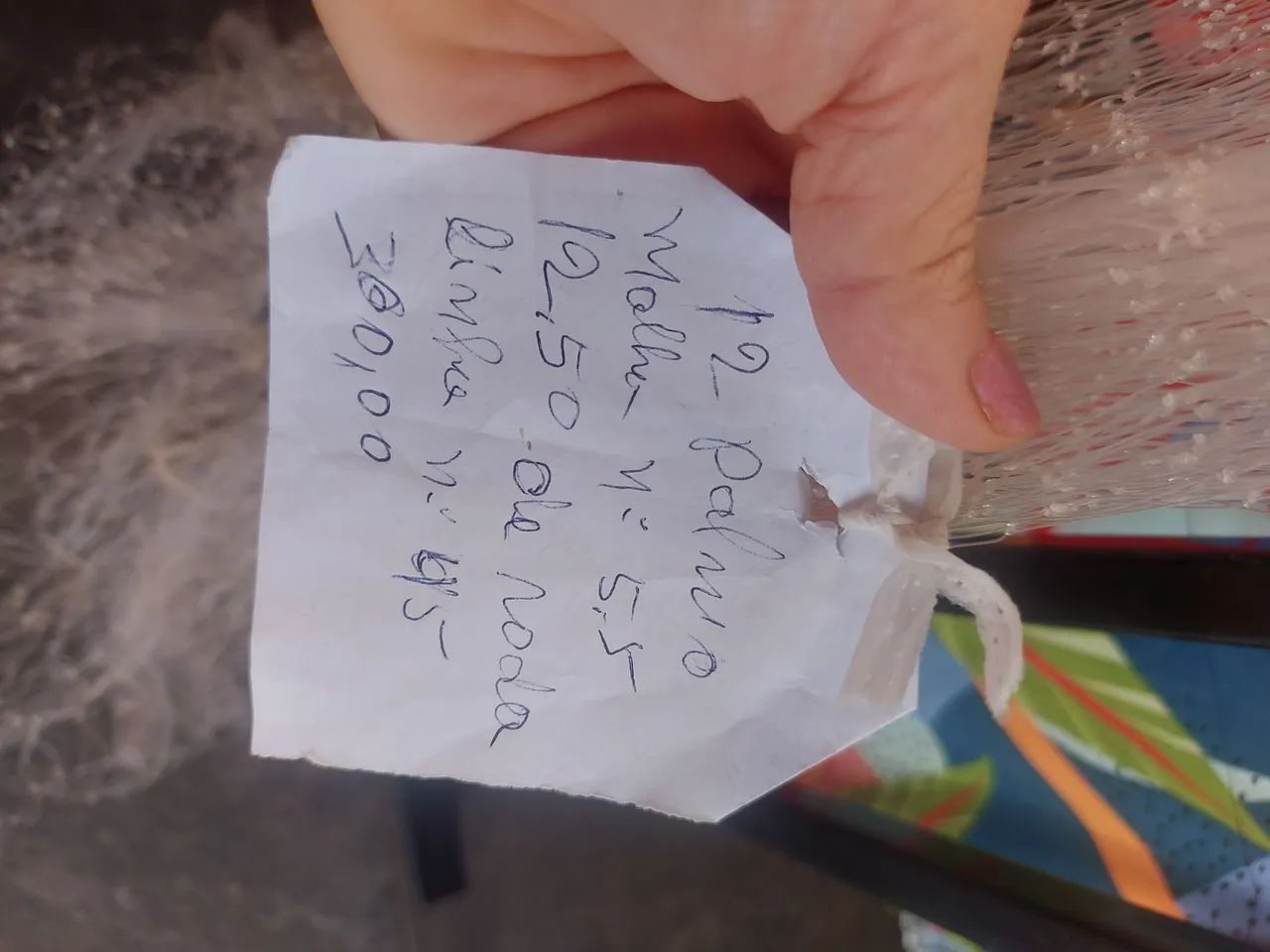 Rede de pesca -  tamanho grande( feita a mão  - Foto 2