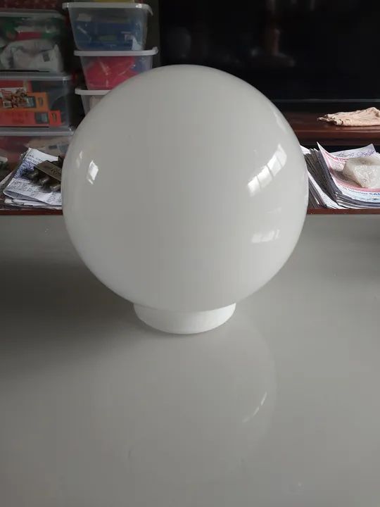 CÚPULA de vidro Branco Antigo. Excelente Estado. 